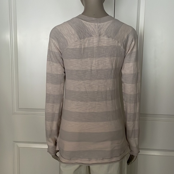 Free People 100% Cotton Long and Lean Studded Striped Cardigan - Picture 6 of 8